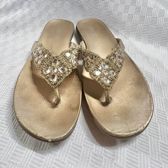 Size - 8 1/2 Medium Kenneth Cole Reaction Champagne Sandals - Picture 2 of 10